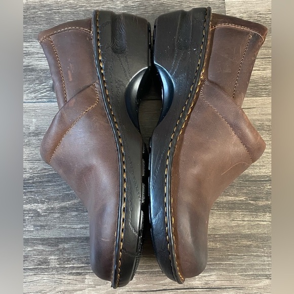 B.O.C Women’s Brown Leather Slip-On Peggy Clogs Size 10 - Picture 5 of 13